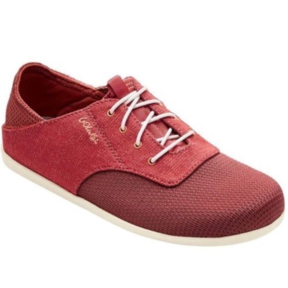 NEW OluKai‎ Waialua Red Mesh Slip On Sneakers - Picture 1 of 7